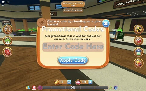 My Coffee Shop codes [NEW] (September 2023)