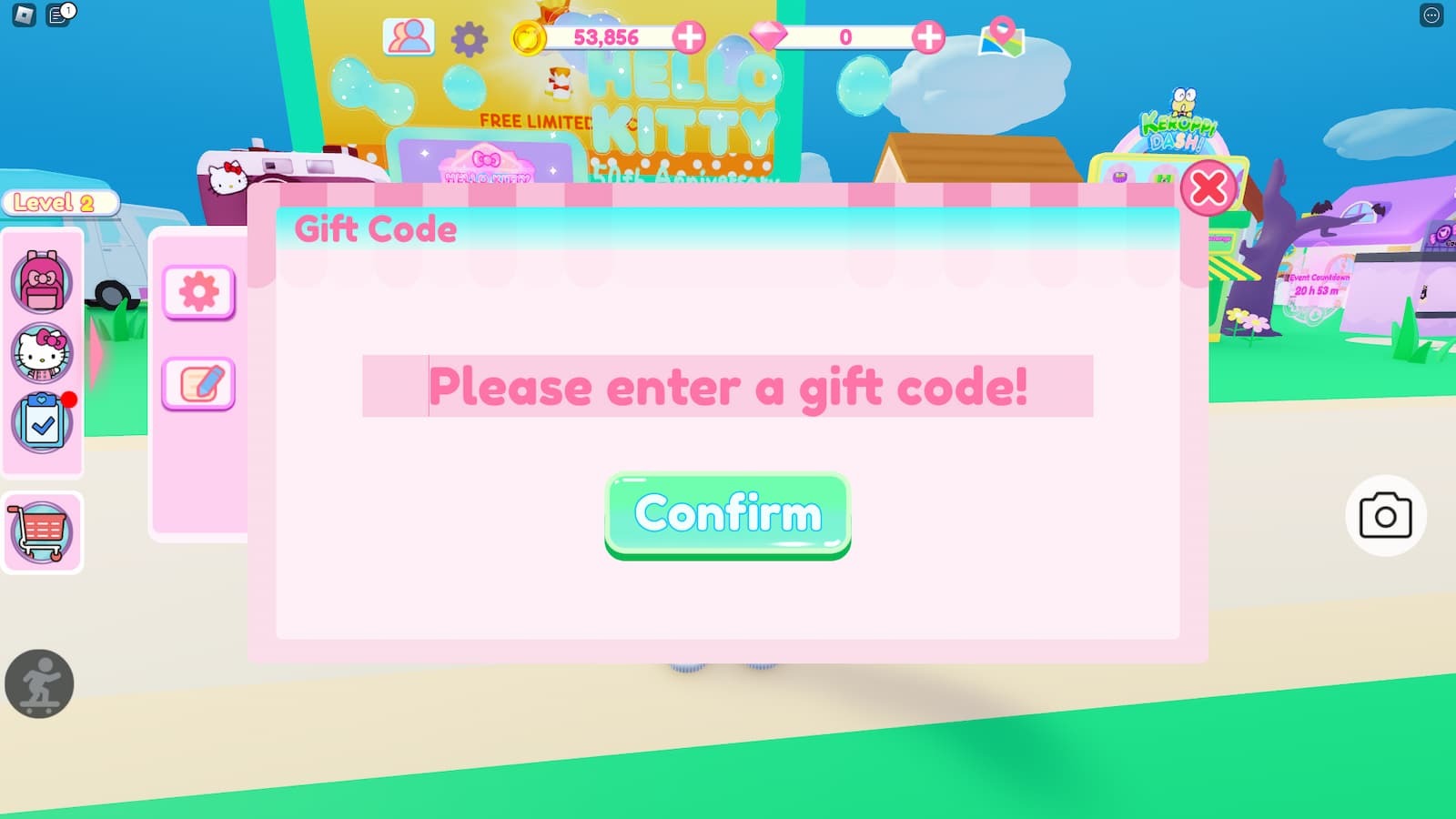 My Hello Kitty Cafe how to redeem codes