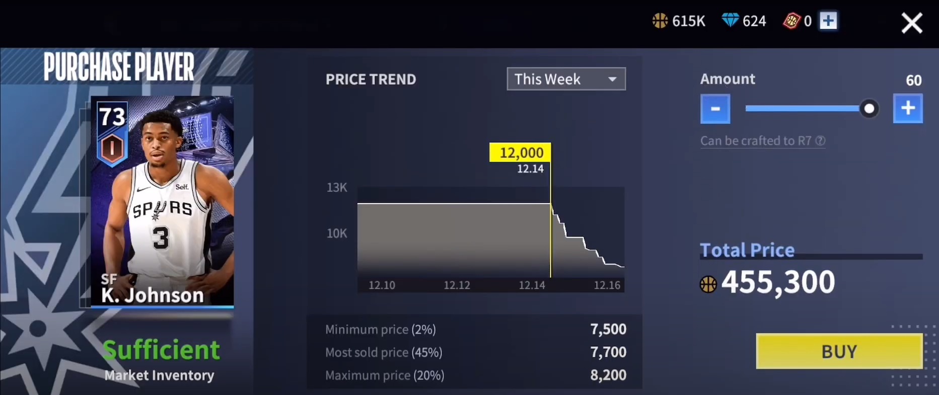 NBA Infinite Buy Player