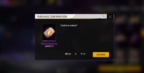 Name Change Card Free Fire