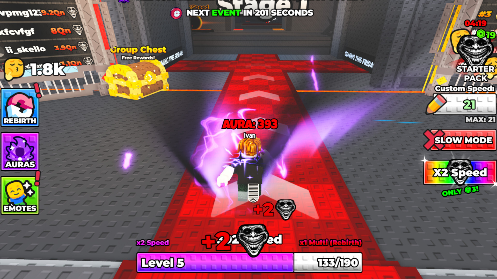 New 1 Aura Speed Escape Codes