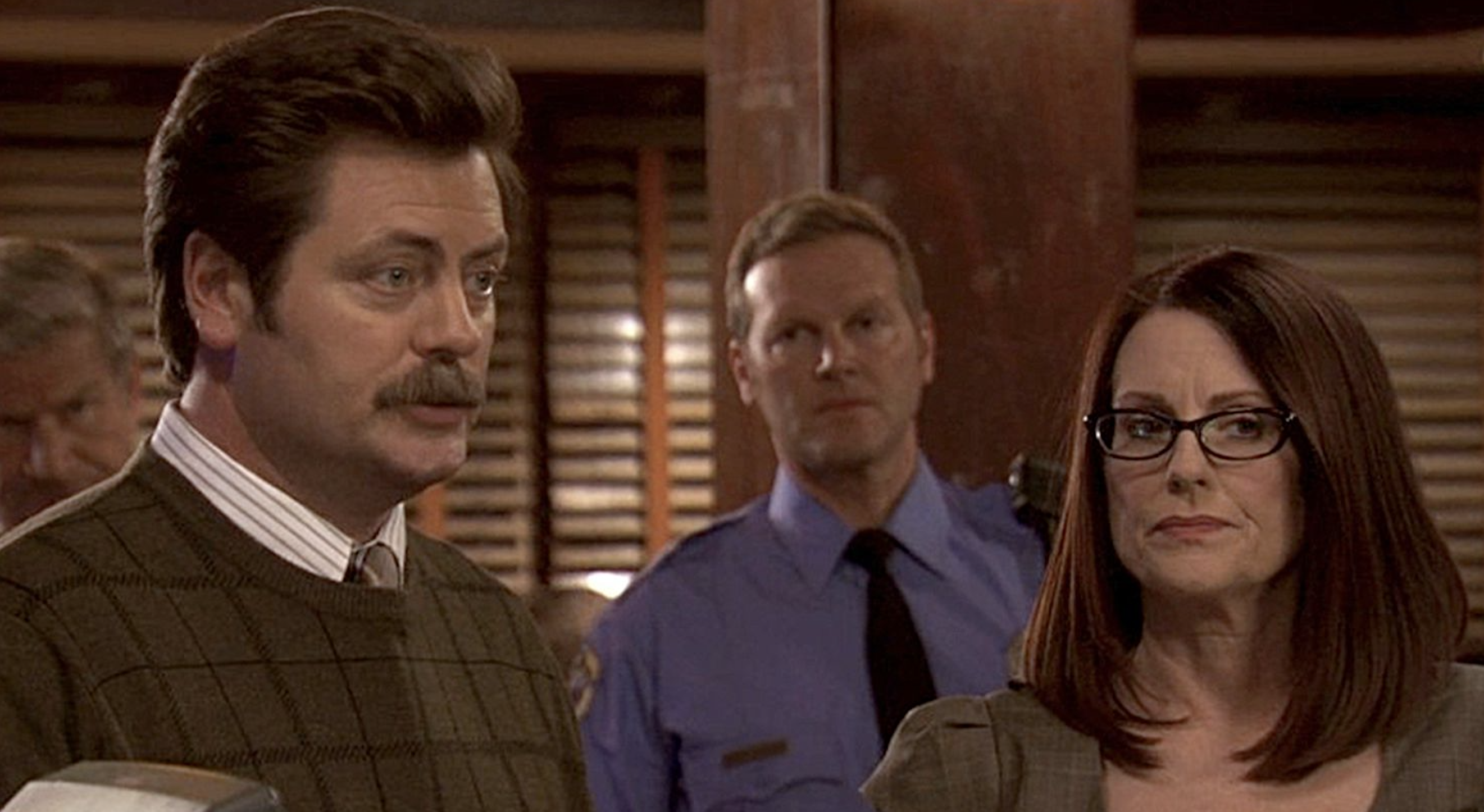 Nick Offerman and Megan Mullally
