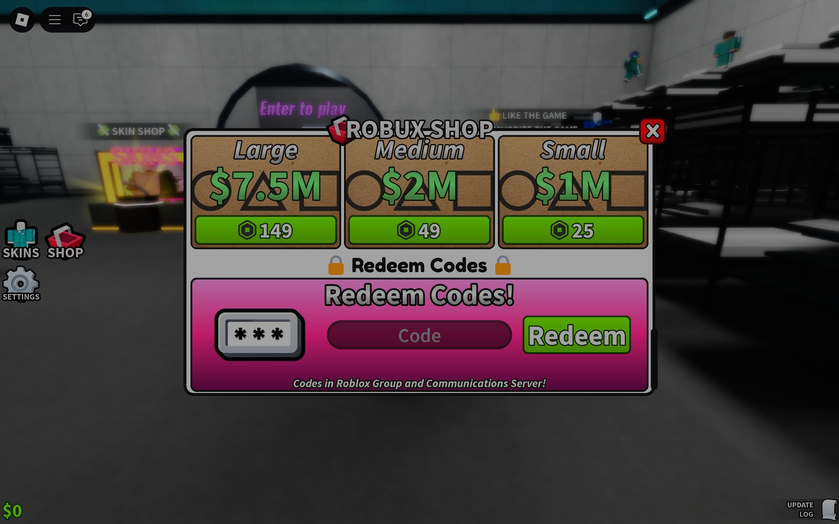 Octopus Game how to redeem codes