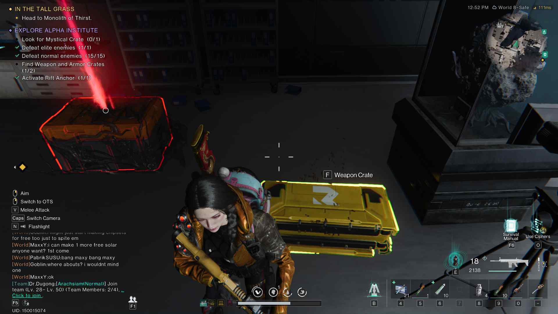 Once Human Alpha Institute Weapon Crate 2