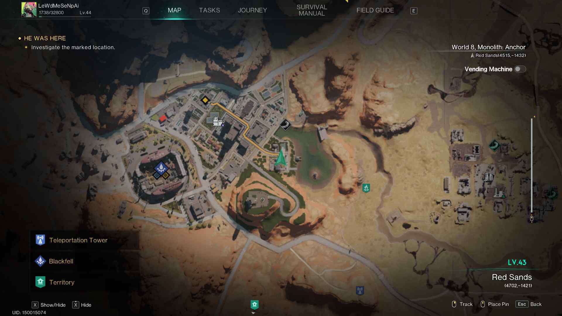 Once Human Blackfell Fallen Zone Claw Machine Elite Enemy Location