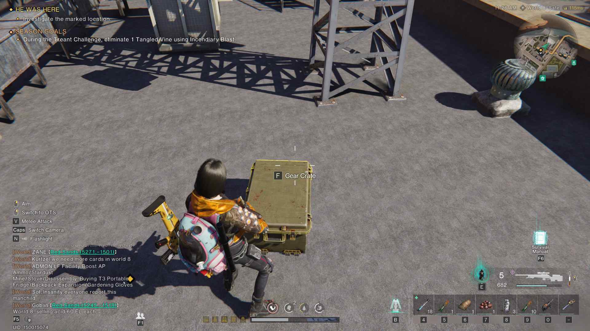 Once Human Blackfell Fallen Zone Meadow Hospital Terrace Gear Crate 3