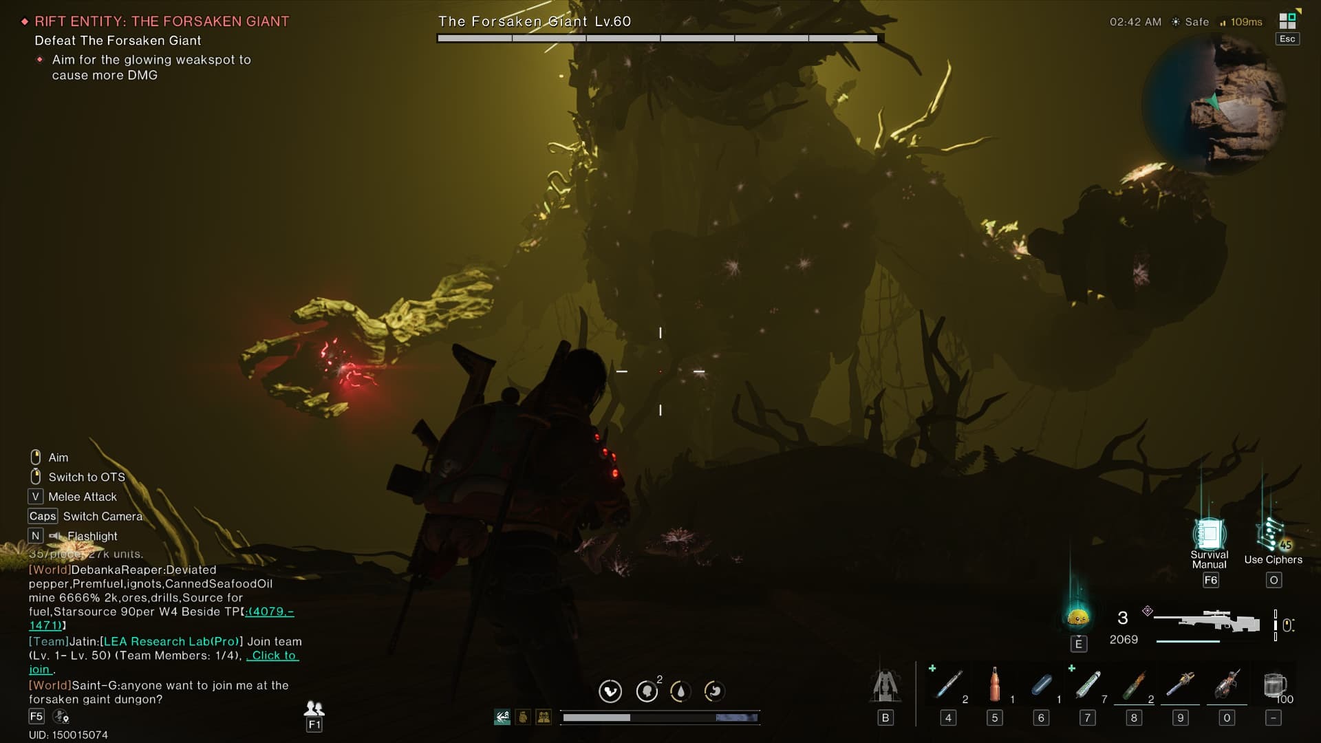 Once Human Forsaken Giant boss Hand Slam Right