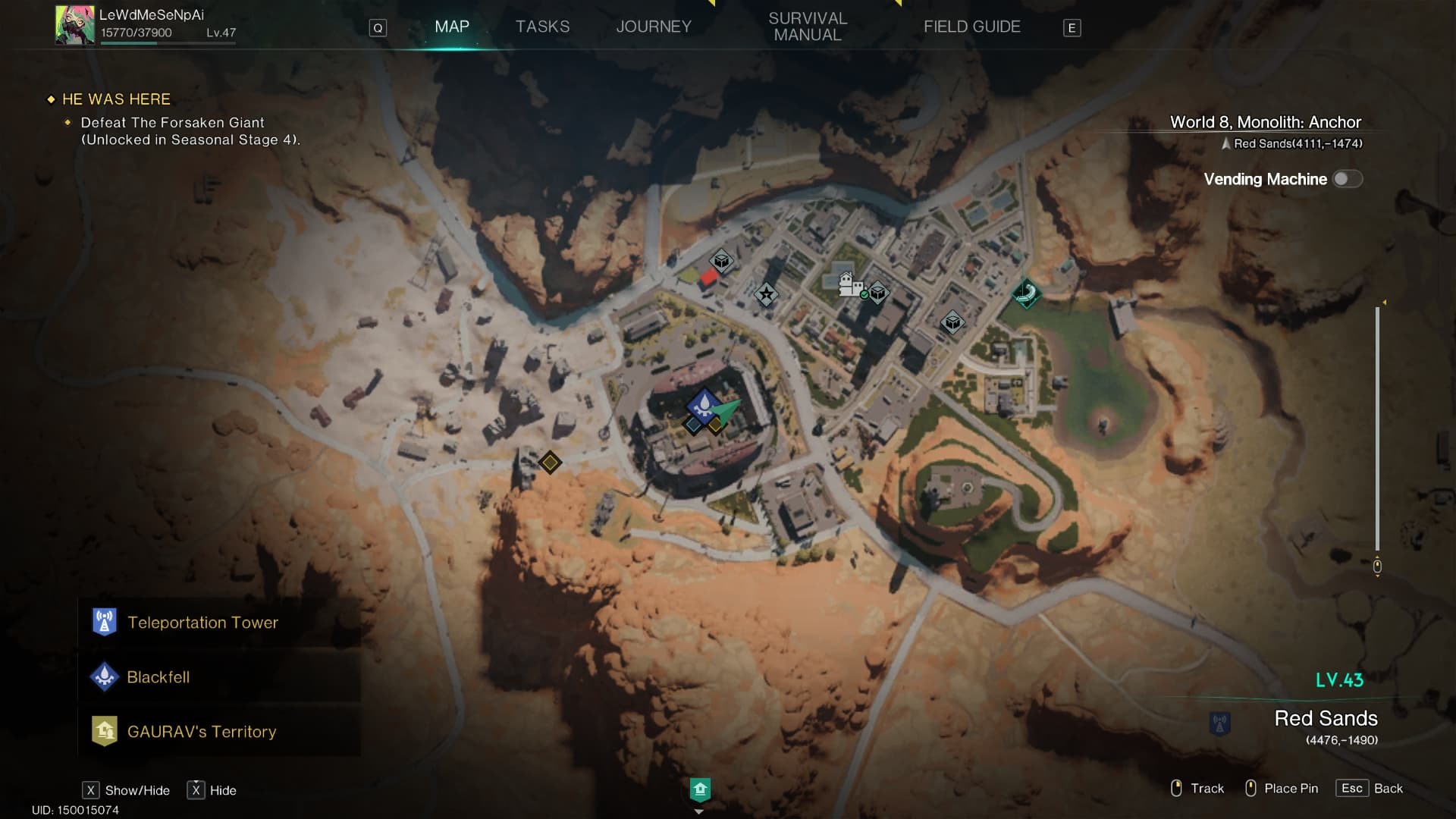 Once Human Lacey location