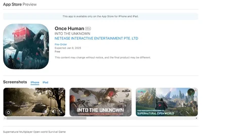 Once Human Mobile release date