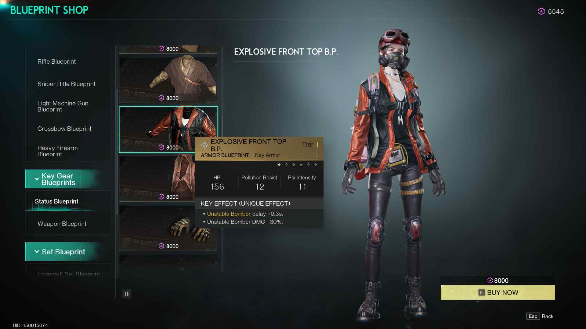 Once Human SN700 Gulped Lore Best Build Explosive Front Top