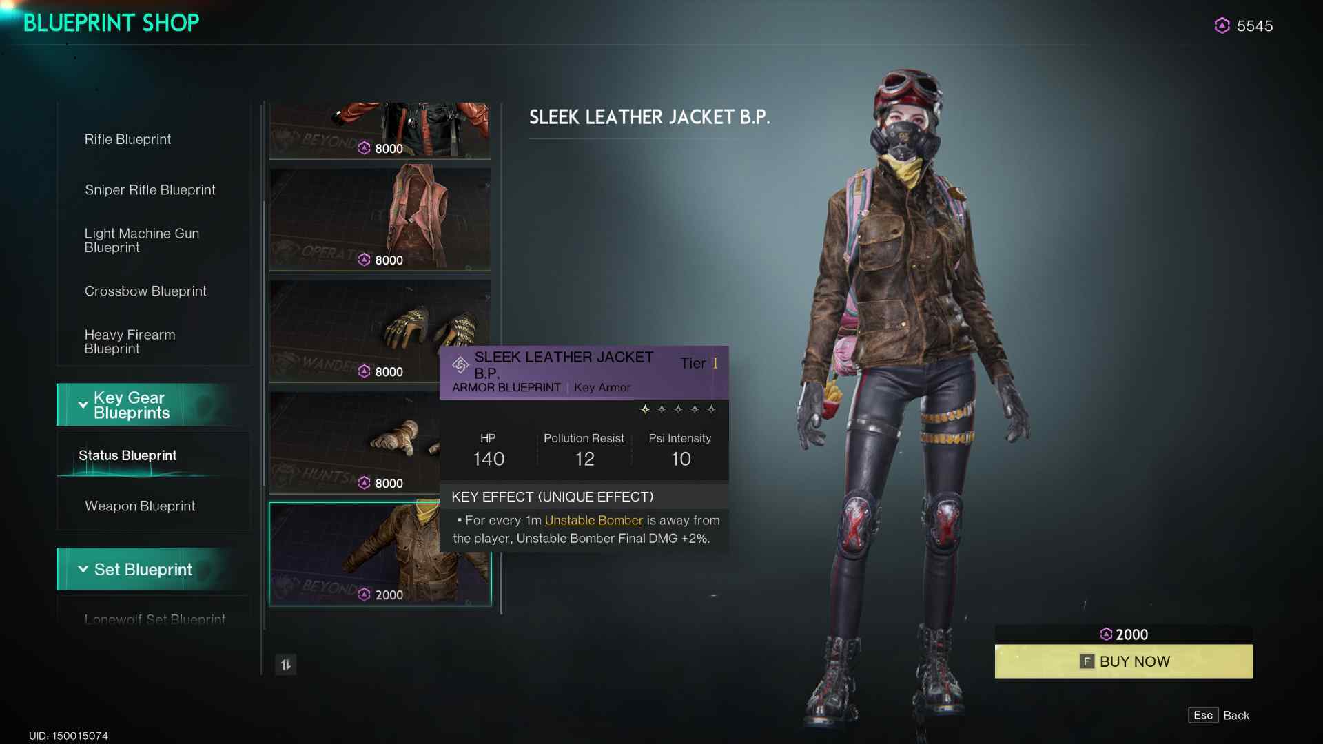 Once Human SN700 Gulped Lore Best Build Sleek Jacket