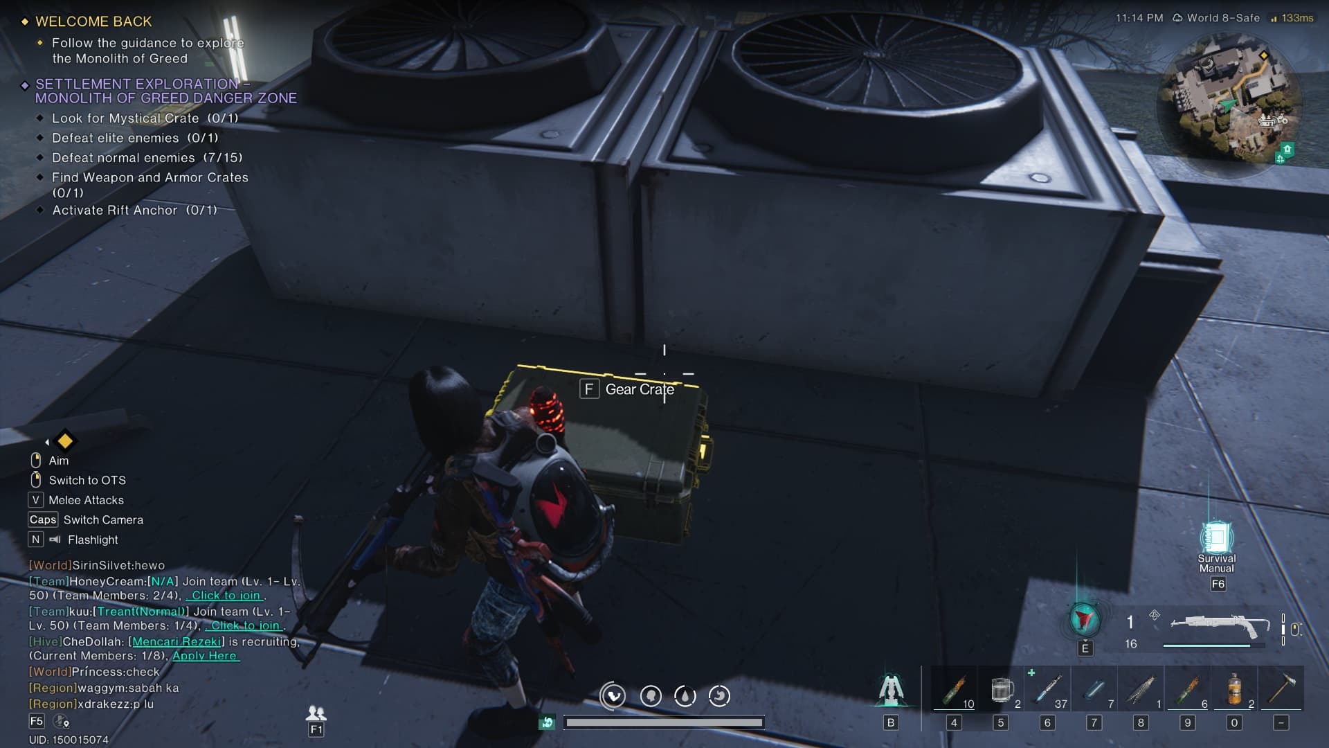 Once Human Monolith of Greed Gear Chest