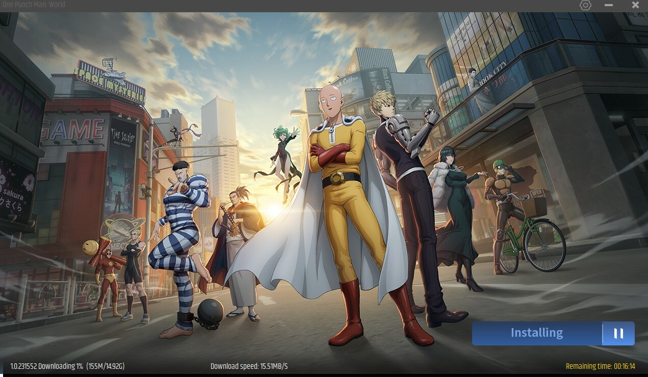 One Punch Man World Game Size