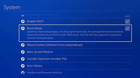 PS4 Pro: How To Activate The Boost Mode |