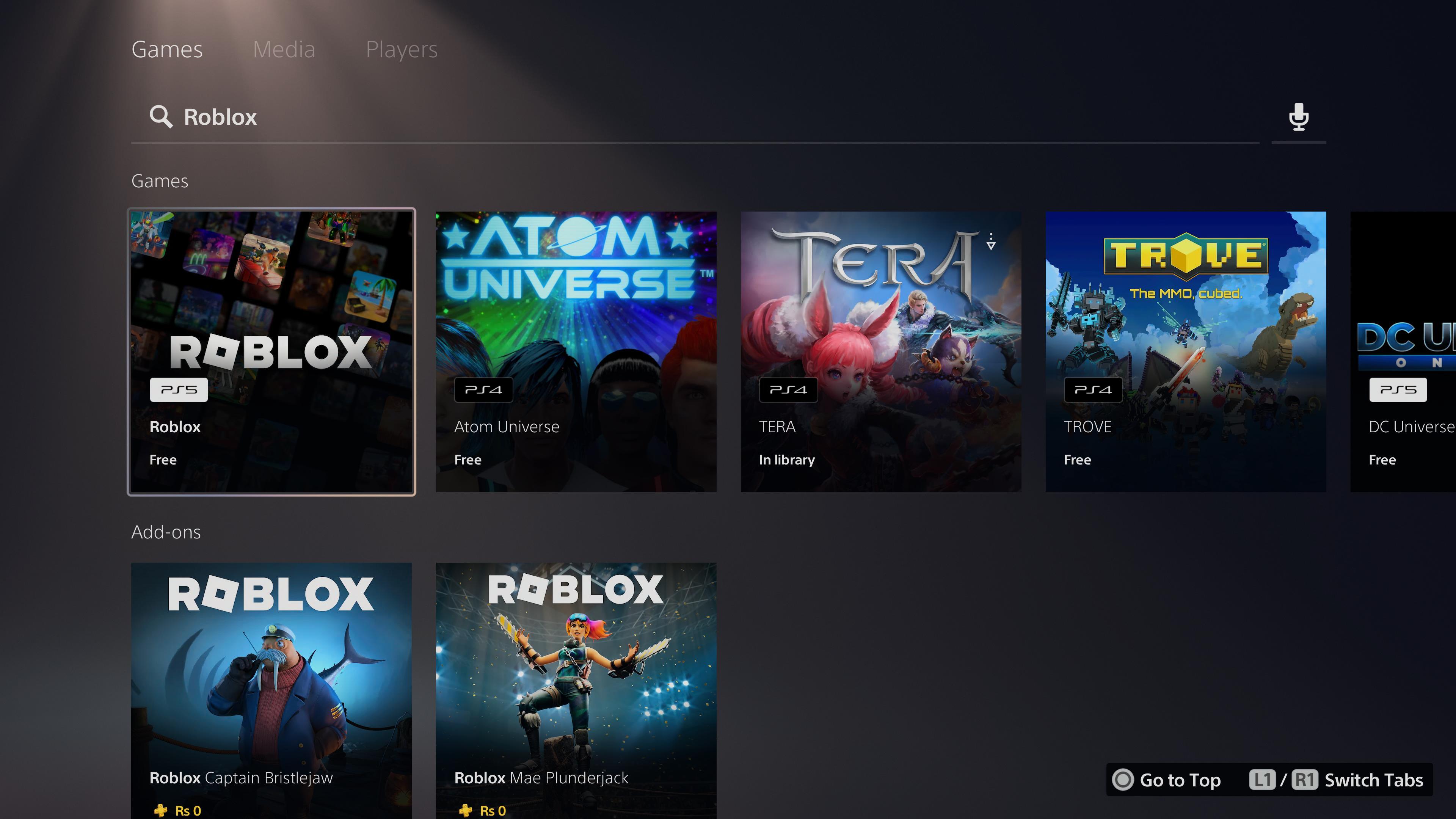 PS5 App Store R Oblox