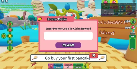 Pancake Empire Tower Tycoon codes December 2023