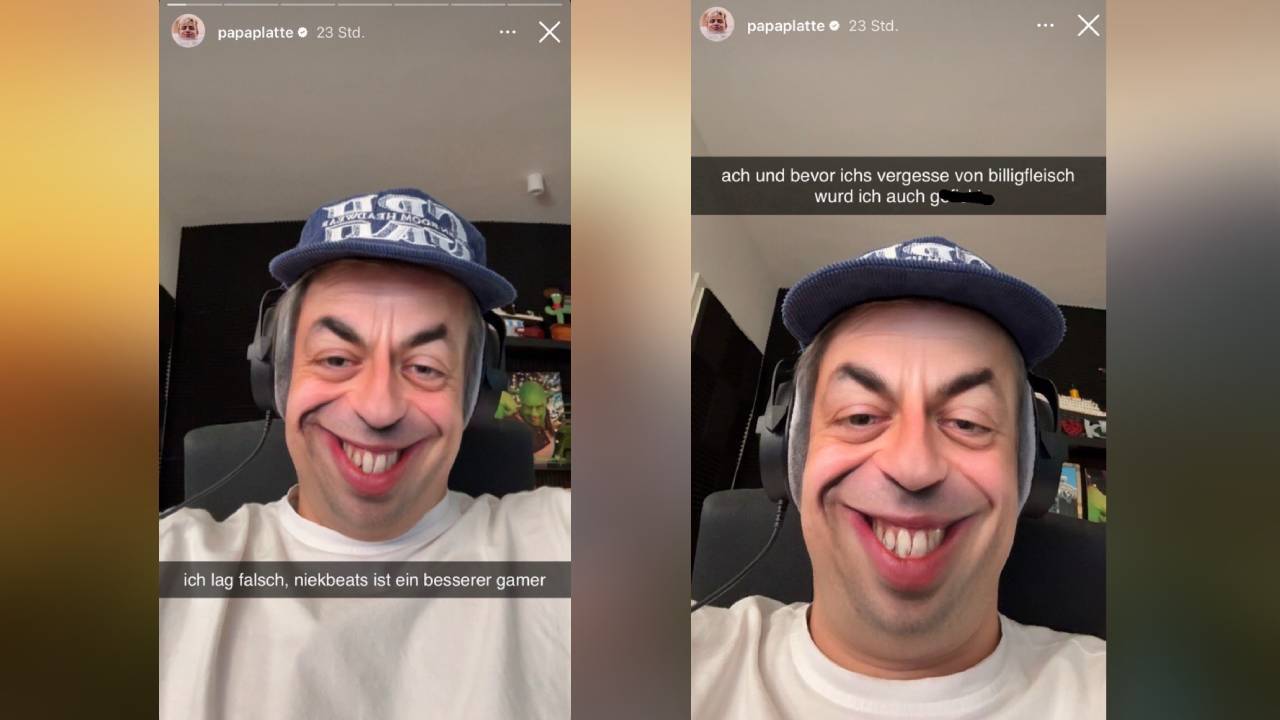 Papaplatte Insta Story Bilder