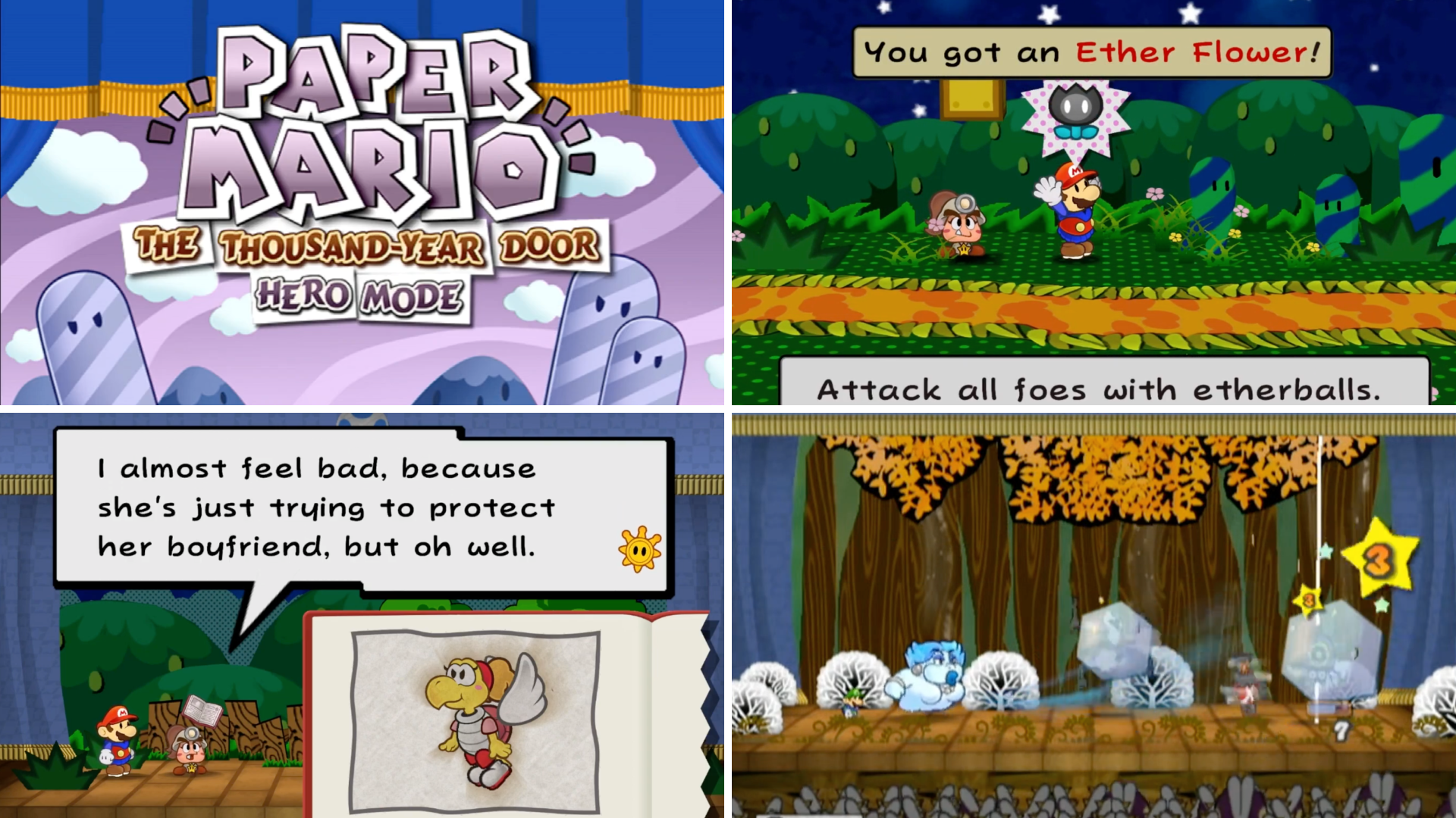 Paper Mario TTYD Hero Mode Screenshots