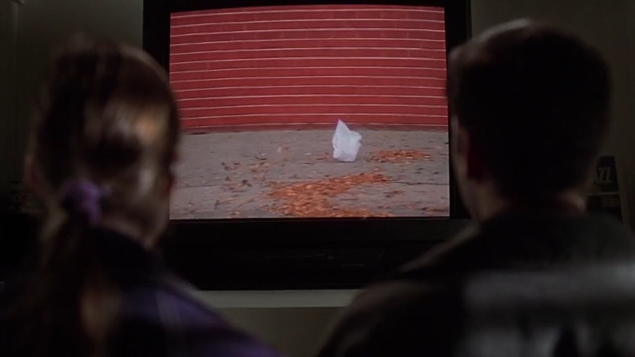 Paper bag scene in American Beauty