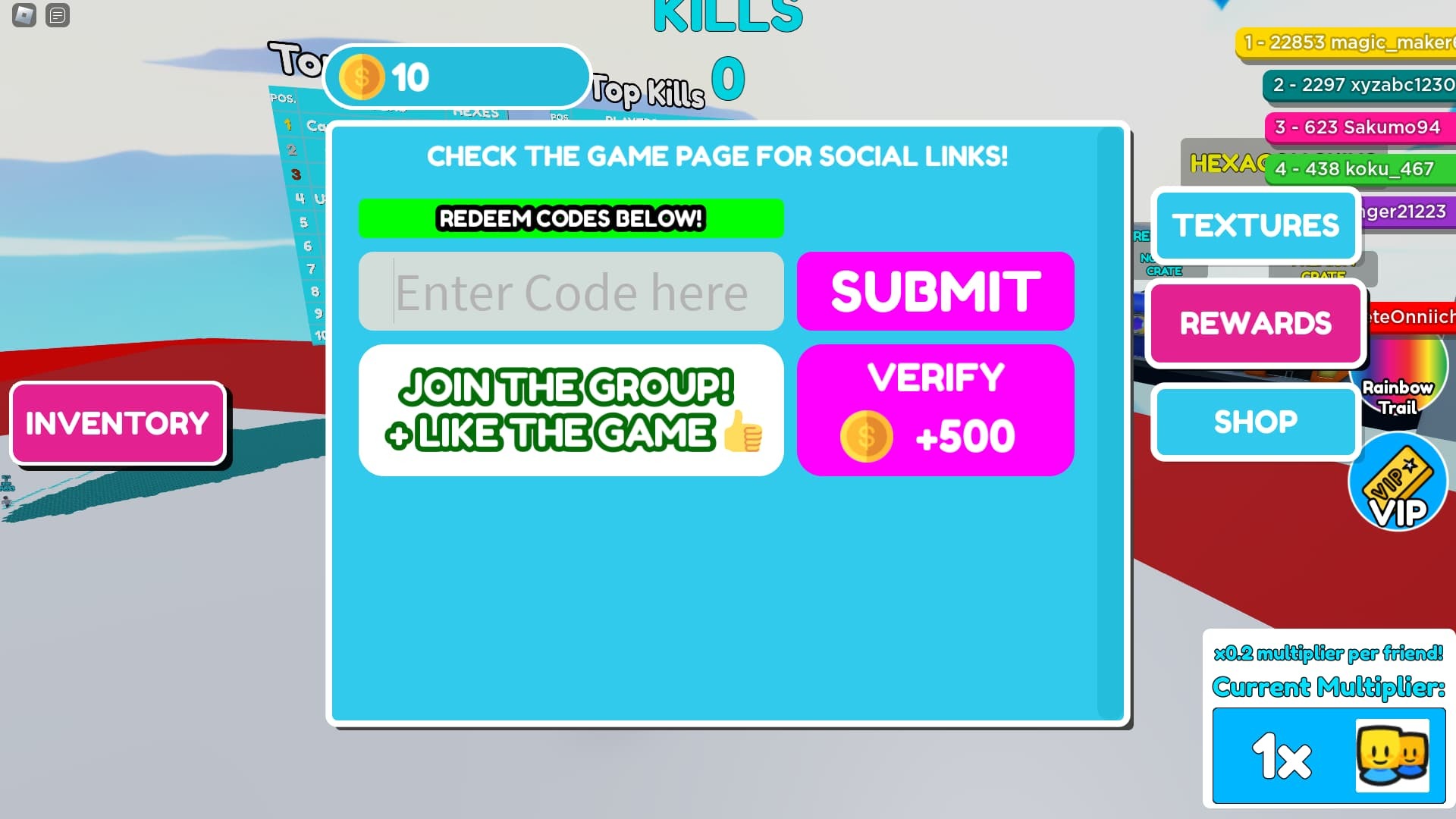 Paper IO Simulator how to redeem codes