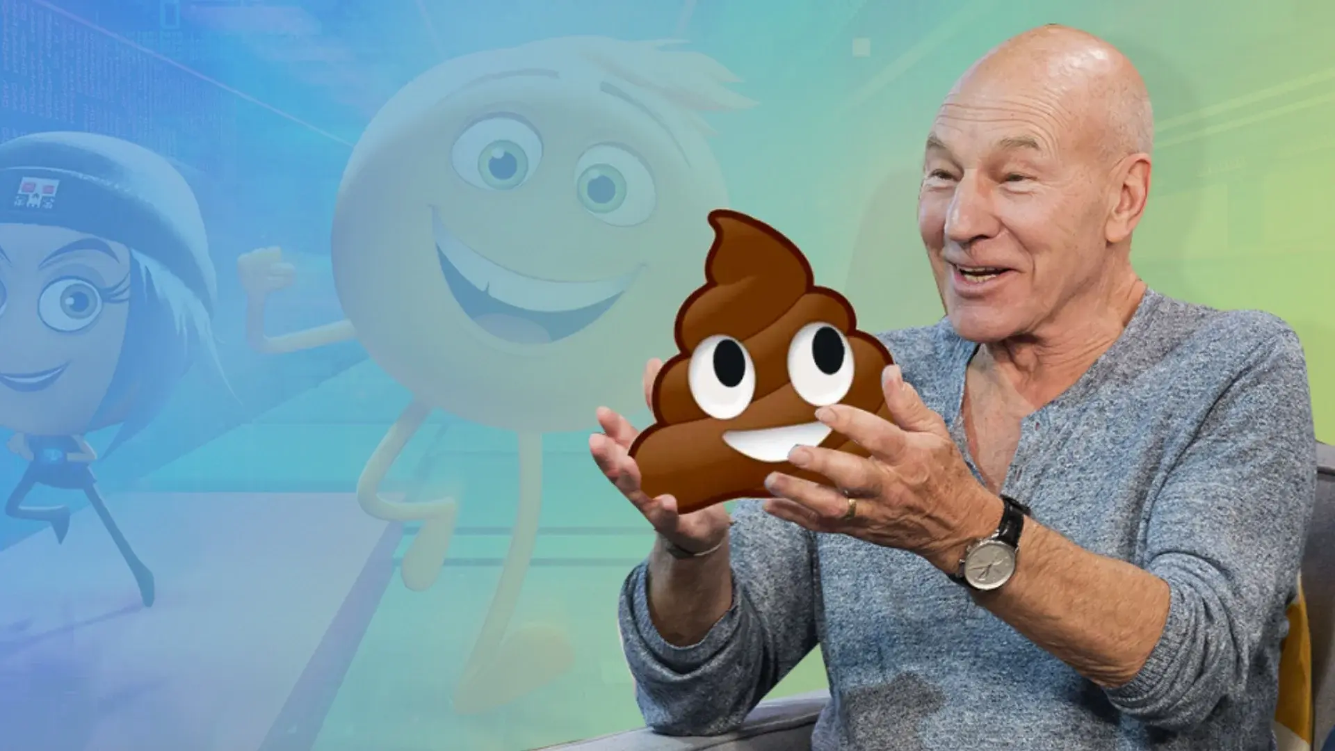 Patrick Stewart in The Emoji Movie