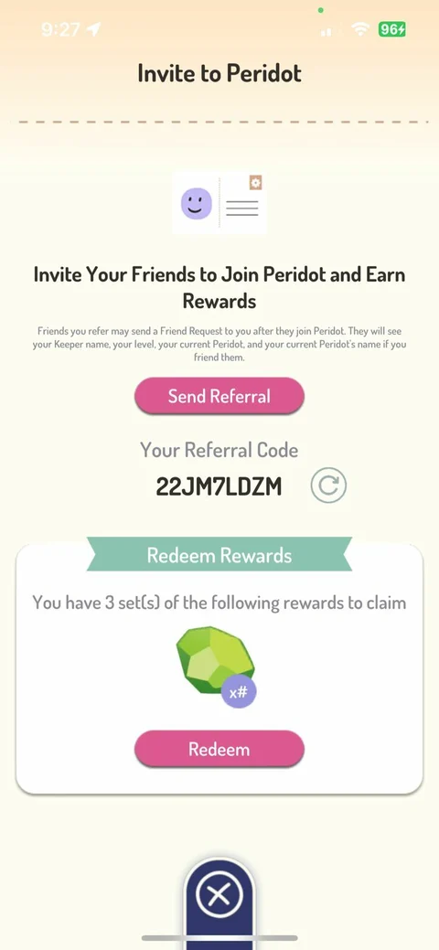 Peridot Referral Code
