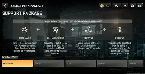 Perk Package Warzone Mobile