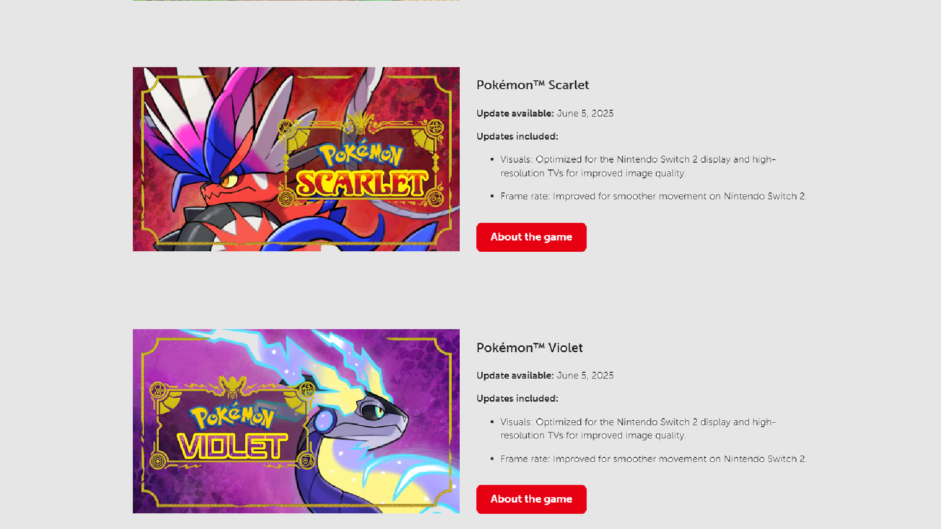 Pokemon Upgrades