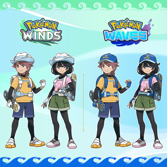 Pokemon Winds and Waves Main Characters