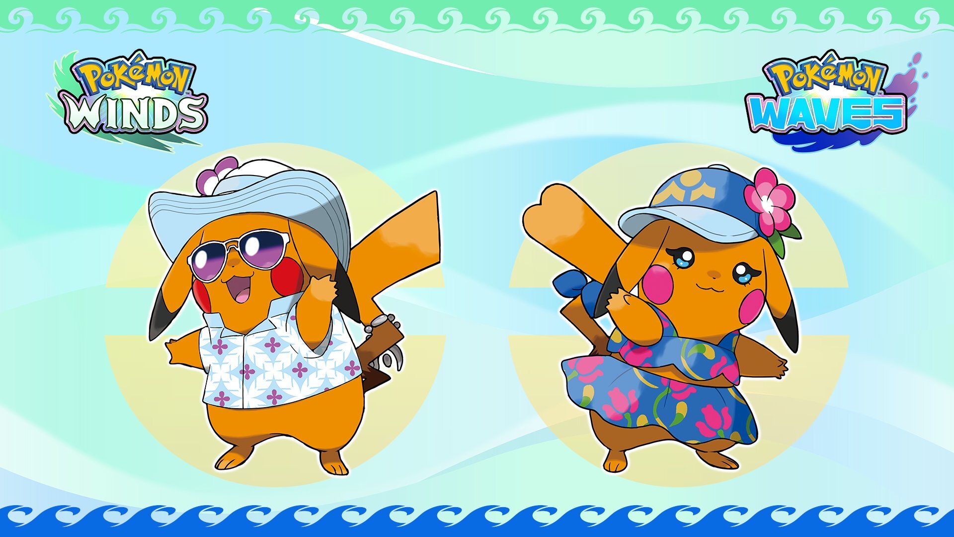 Pokemon Winds and Waves New Pikachu skins