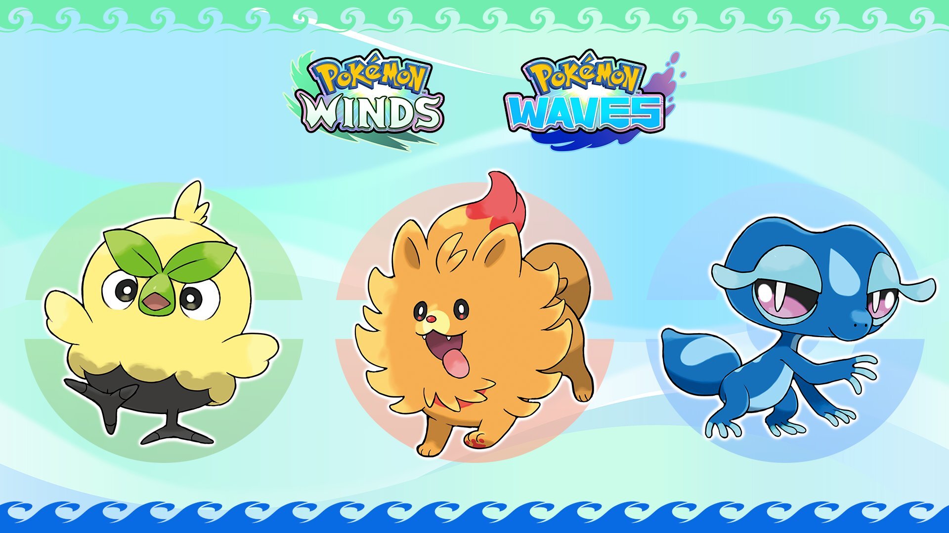 Pokemon Winds and Waves Starter Pokemon