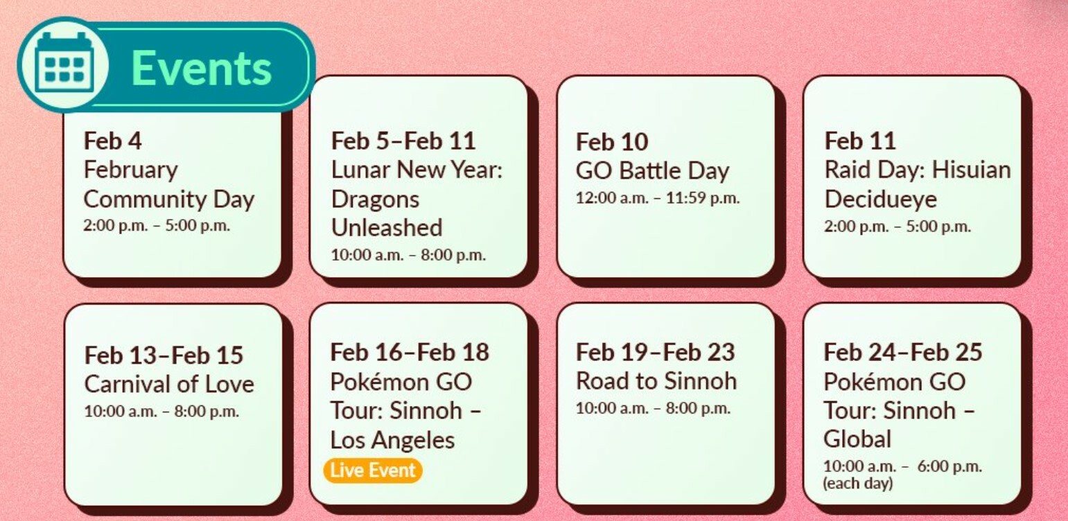 Pokemon GO February2024 Events
