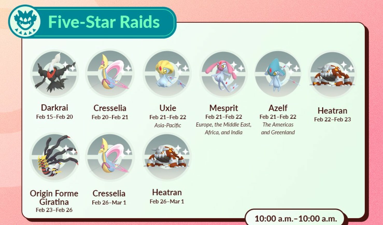 Pokemon GO February2024 Five Star Raid