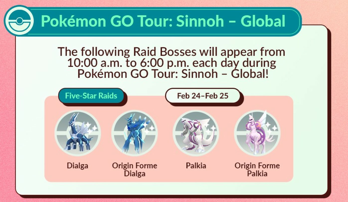Pokemon GO Tour Sinnoh Global