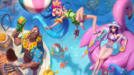 Pool Party Gangplank skin splash