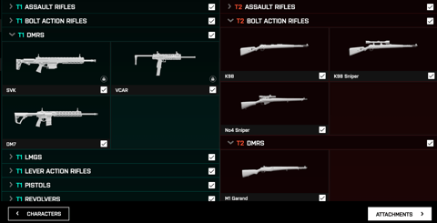 Portal Weapons Menu