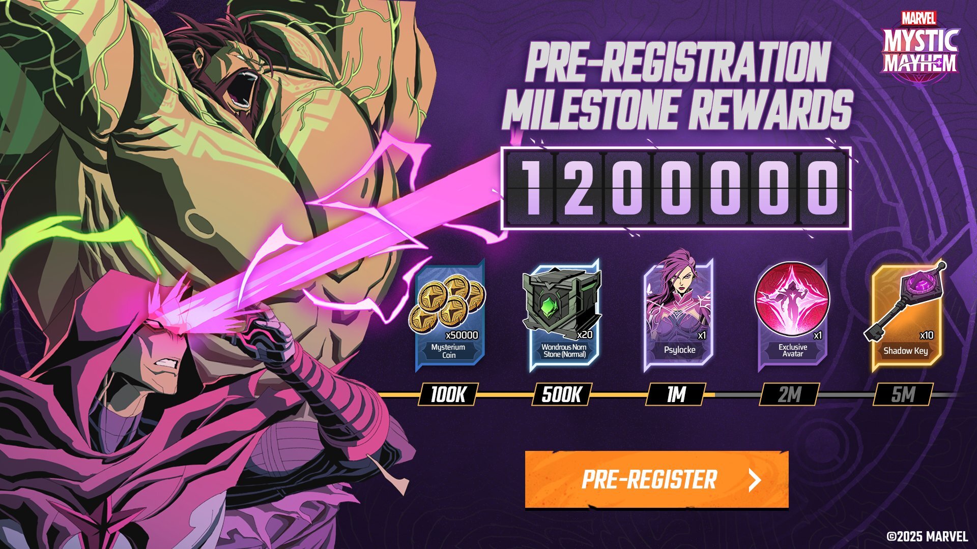 Pre Registration Rewards Marvel Mystic Mayhem