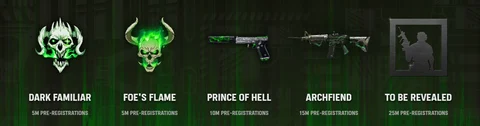 Pre registration rewards