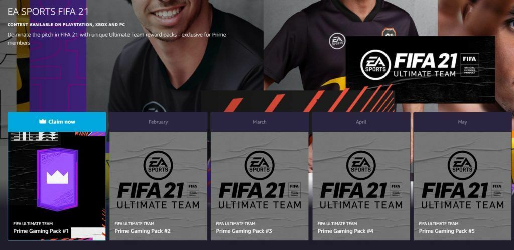 FIFA 21 Prime Gaming Reward Packs