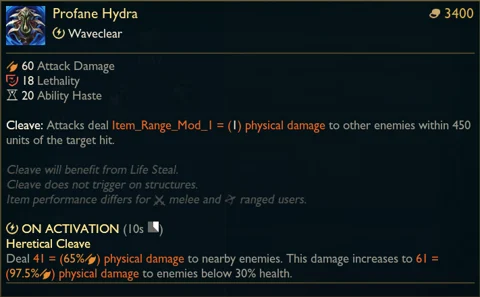 LoL: Profane Hydra – New Assassin Item For Season 14 | EarlyGame