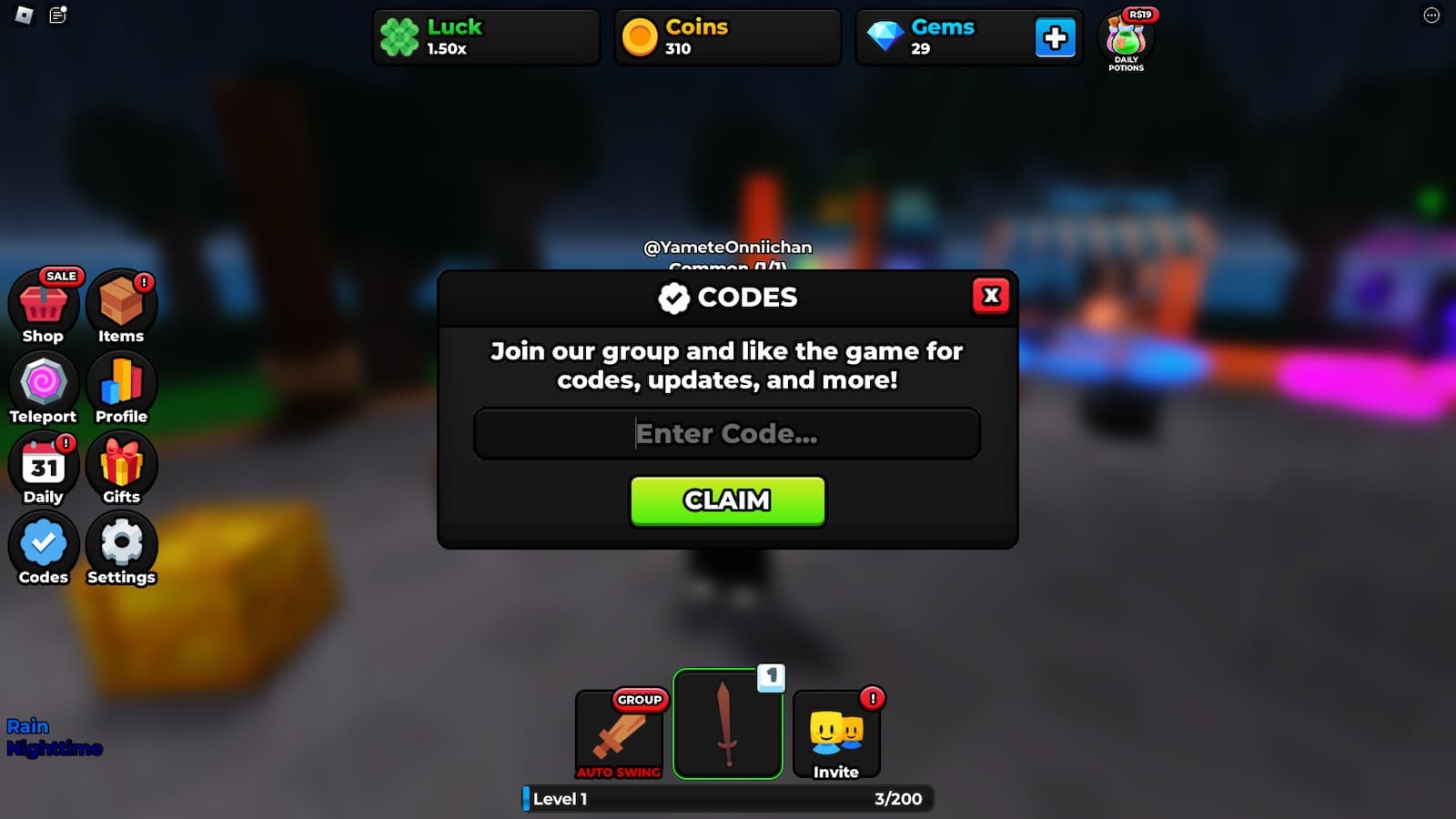RNG Odyssey how to redeem codes