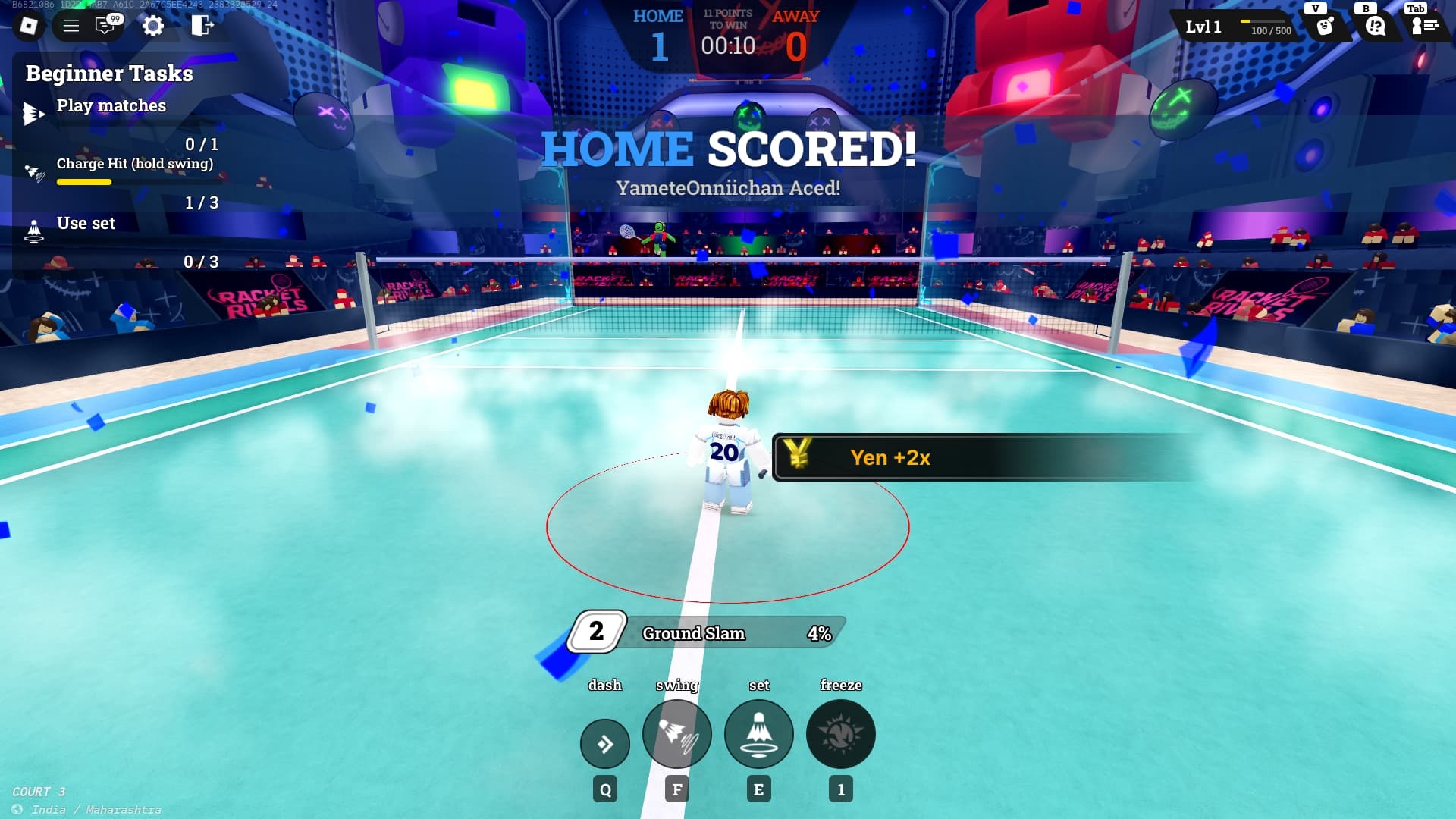 Racket Rivals Spirits tier