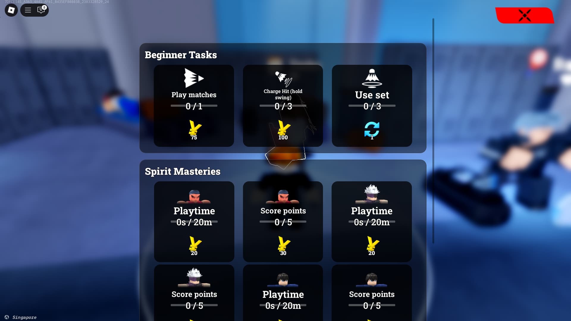 Racket Rivals Tasks
