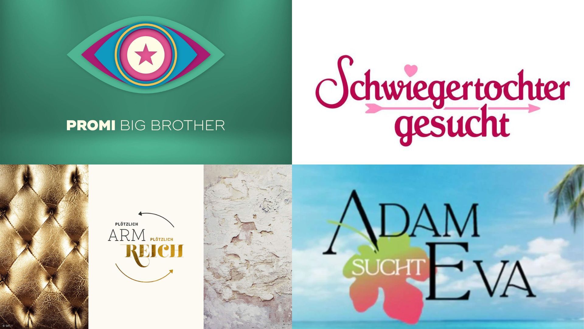 Reality TV Formate Thumbnail RTL und Sat 1
