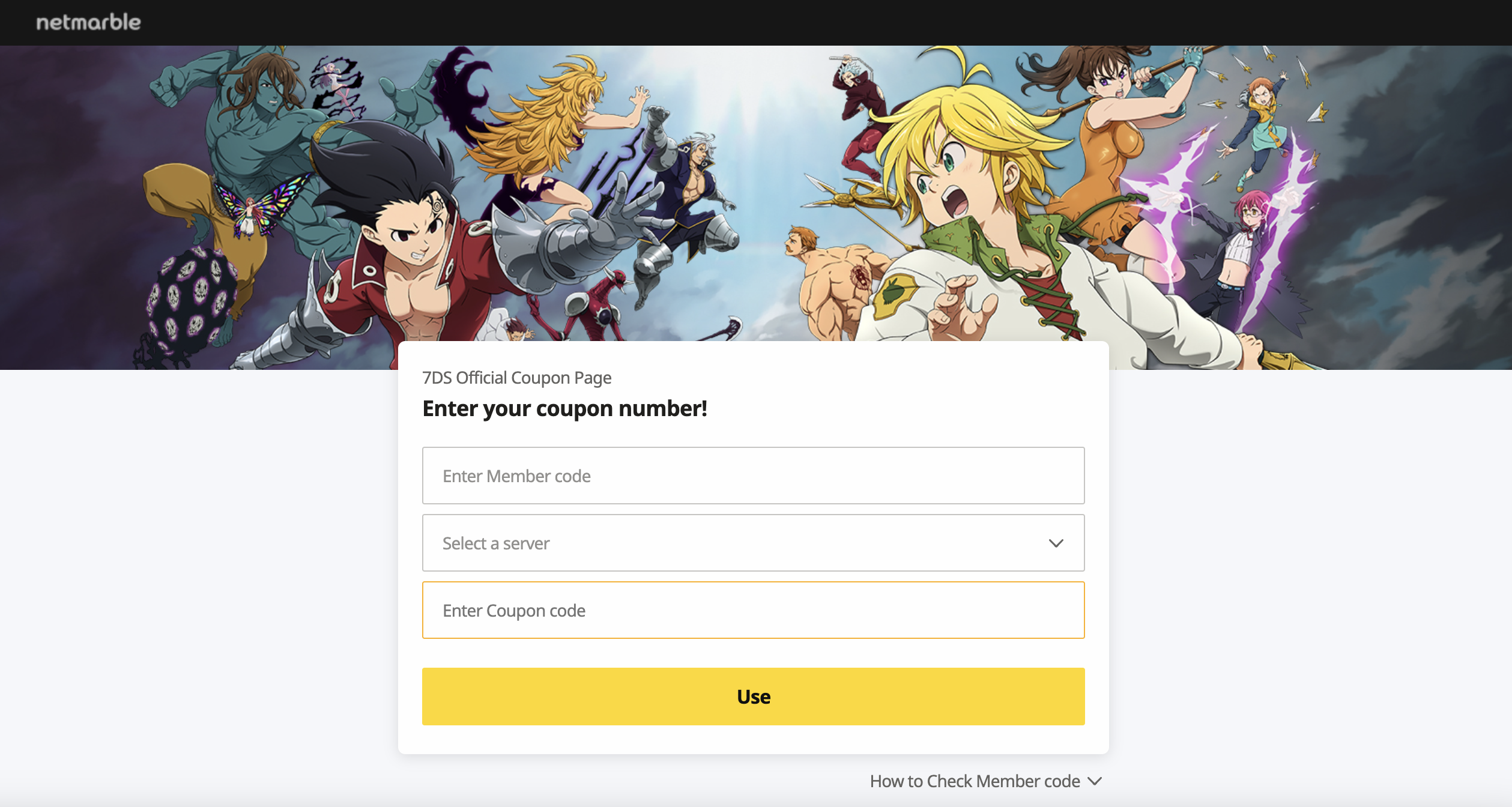 Redeem Codes In 7 DS Grand Cross
