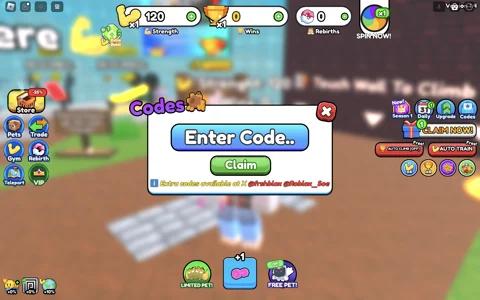 Redeem Codes In Climb Wall Simulator