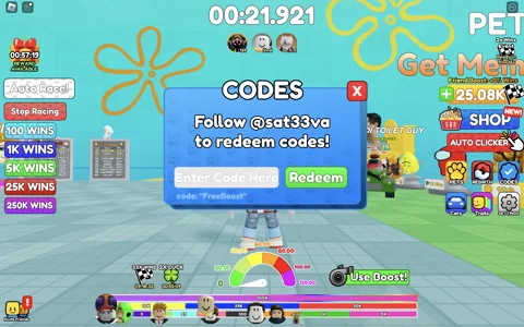 Redeem Codes In Meme Race