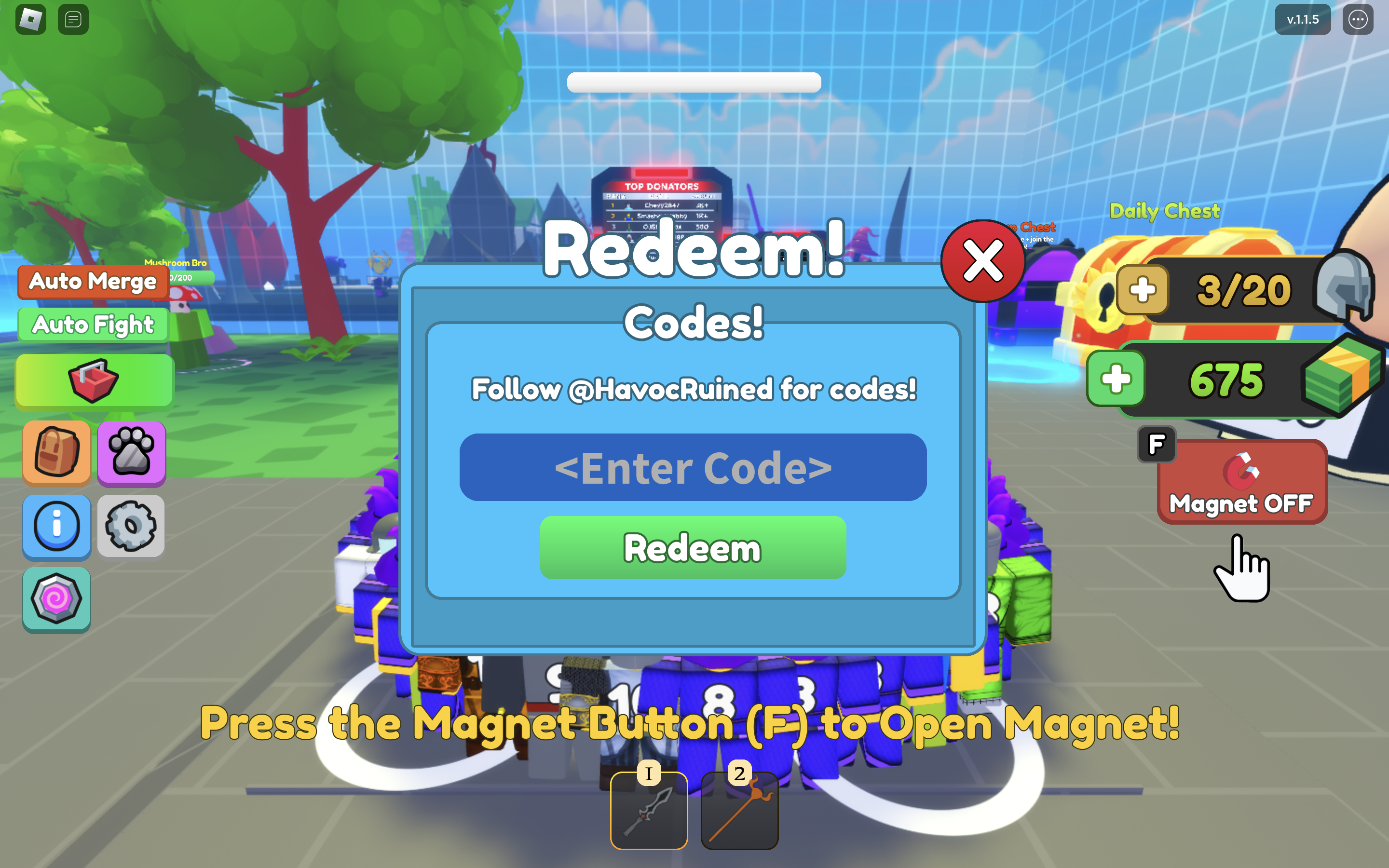 Redeem Codes In Merge Army Simulator