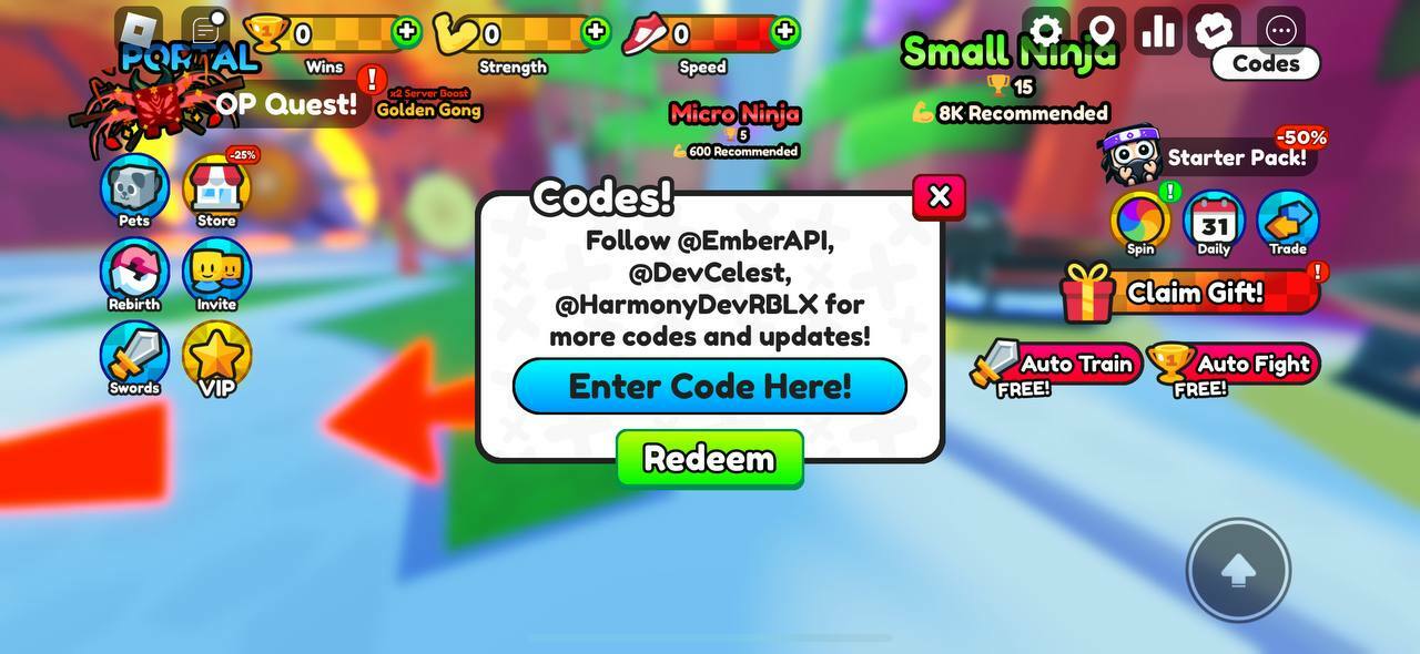 Redeem Codes In Ninja Training Simulator