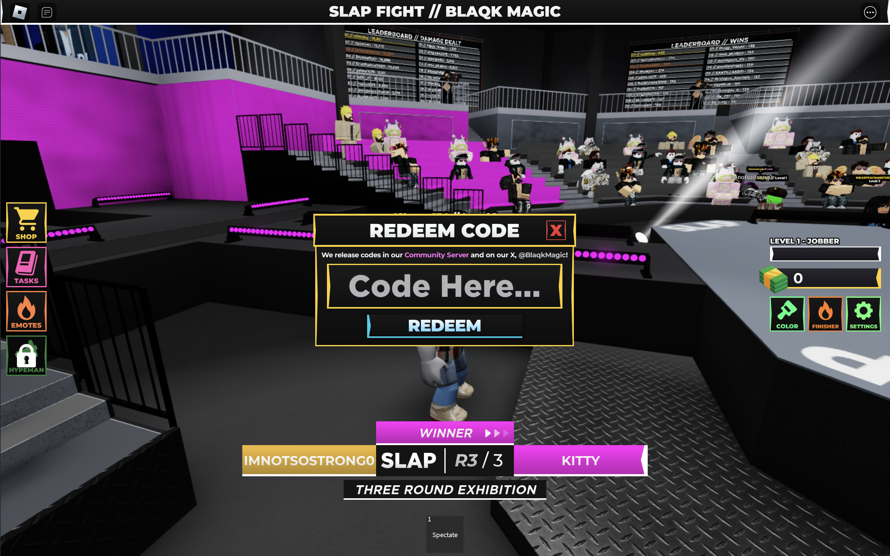 Redeem Codes In Slap Fight